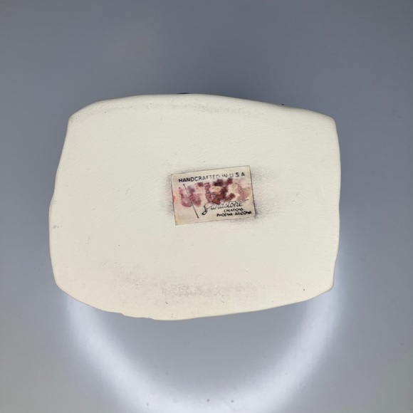 Ted DeGrazia, Tea candle holder, Hand made, 
Measurements 4” H X 3 1/2" W X 3" D - Picture 7 of 9